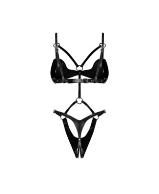 Dame controle body ouvert - Noir